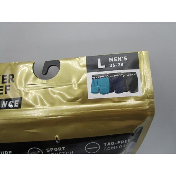 Puma Performance Men's Large Sport Style Boxer Briefs Dry Cell 3 Pack Blue - Picture 2 of 5